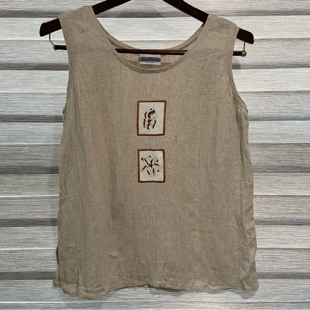 Vtg JORDANA collection sleeveless tank top size L made in USA